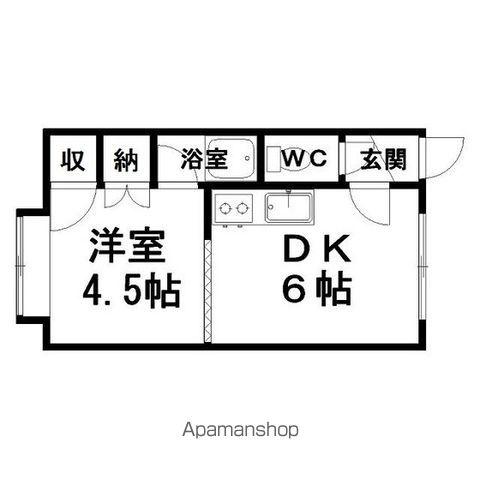 マーティンズハウス(1DK/2階)の間取り写真