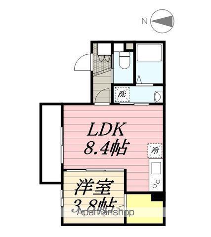 グランドソレイユ新検見川2(1LDK/2階)の間取り写真