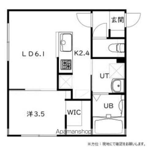CASA AT新道東(1LDK/4階)の間取り写真