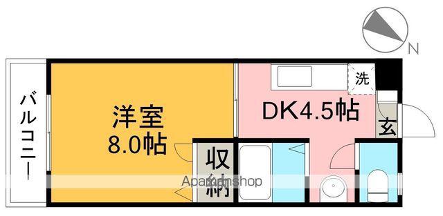 メゾンレーヴ高須(1K/3階)の間取り写真