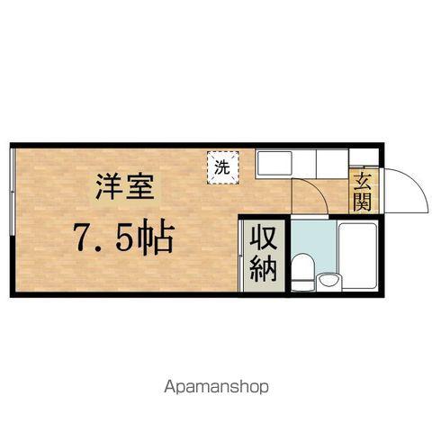 ハイムサンチルド(ワンルーム/1階)の間取り写真