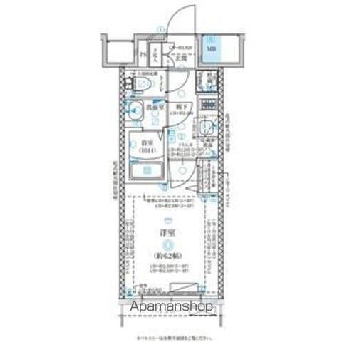 ディアレイシャス名古屋太閤通Ⅱ(1K/8階)の間取り写真