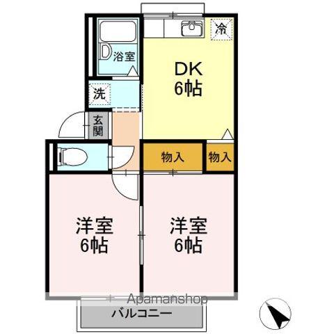 アーバンステージピノ(2DK/2階)の間取り写真