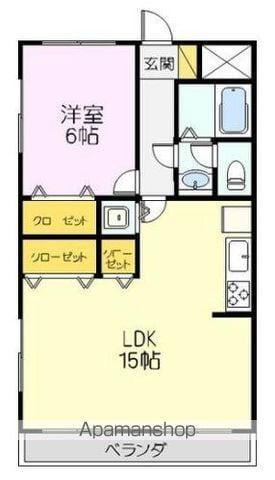 フォルテーヌ(1LDK/3階)の間取り写真