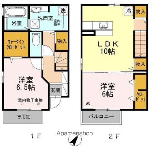 アール・プレジールⅢ　Ａ(2LDK)の間取り写真