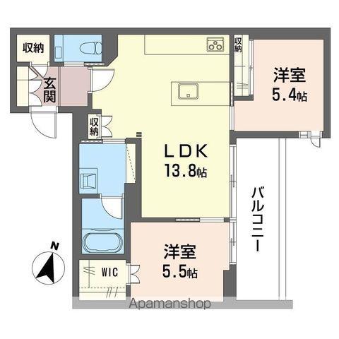 アロン・ド・赤堤(2LDK/3階)の間取り写真