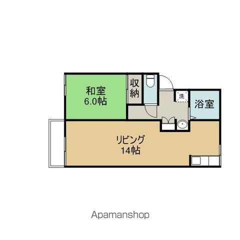 グリーンハイツ福寺(1LDK/2階)の間取り写真