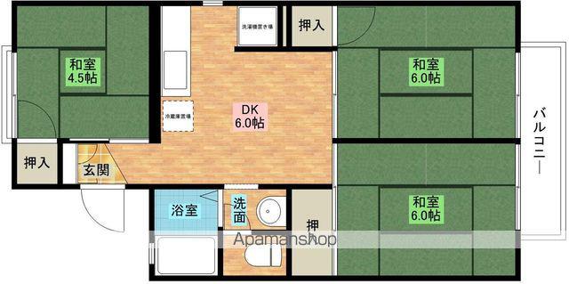 セジュール正木(3DK/2階)の間取り写真