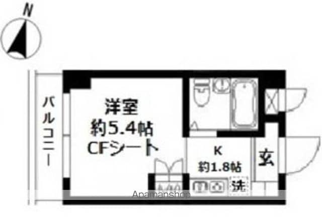 カレッジハイツ稲毛(1K/3階)の間取り写真