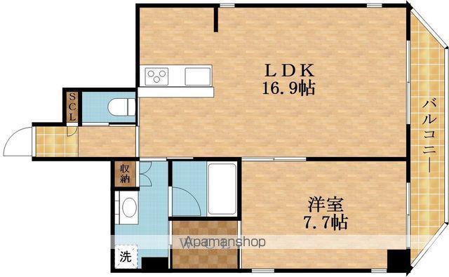 B-PROUD天満橋(1LDK/9階)の間取り写真