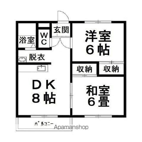 イーストプラザ(2DK/3階)の間取り写真