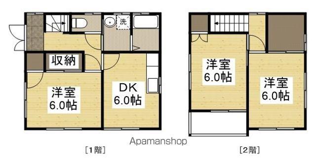 福塩線 福山駅 徒歩28分 2階建 築29年(3SDK)の間取り写真