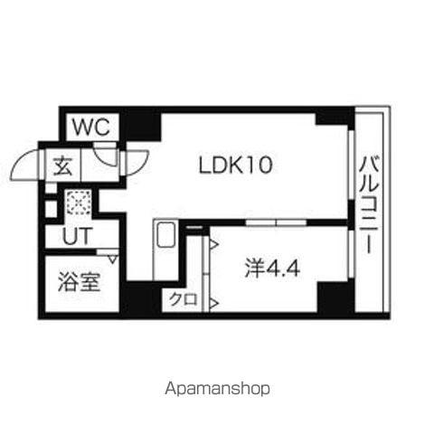 パークヒルズ中央25(1LDK/8階)の間取り写真