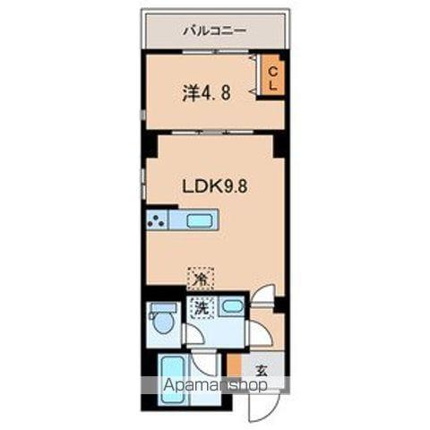 カーザ・ブランカ北斎(1LDK/3階)の間取り写真