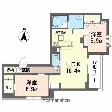 プルミエール境南町(2LDK/1階)の間取り写真