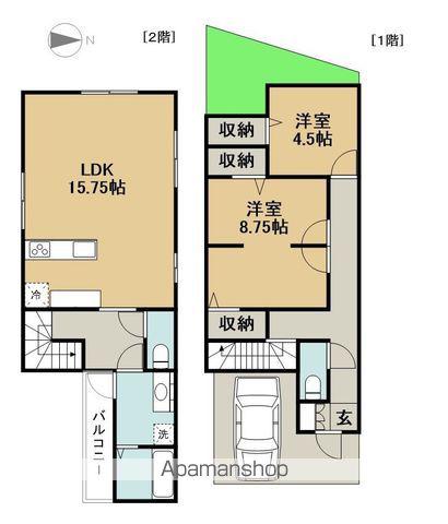 名古屋市東山線 本陣駅 徒歩21分 2階建 築6年(2LDK)の間取り写真