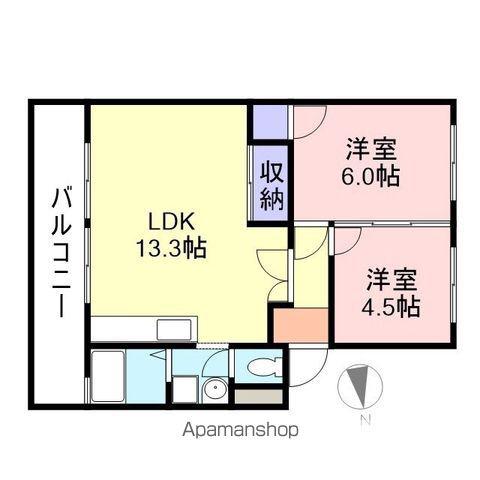 さくらマンション(2LDK/1階)の間取り写真