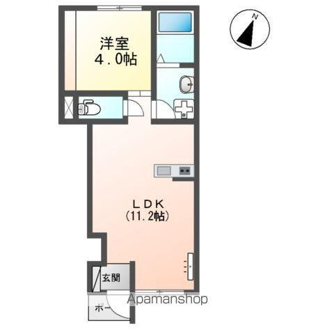 グランツ(1LDK/1階)の間取り写真