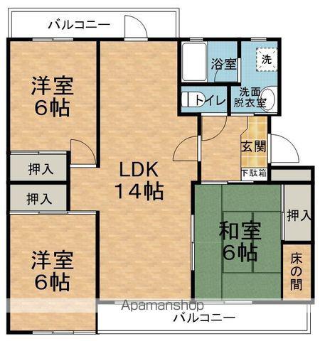 ハイツルピナス(3LDK/2階)の間取り写真