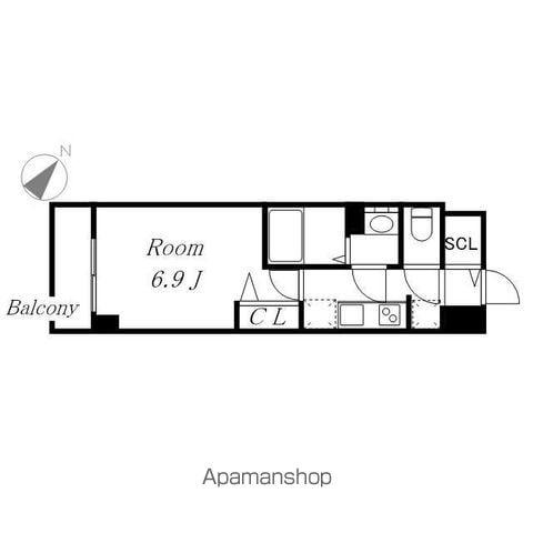 プレサンス東別院駅前Ⅱ(1K/10階)の間取り写真