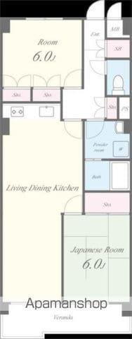 ディラヴェール田柄(2LDK/3階)の間取り写真