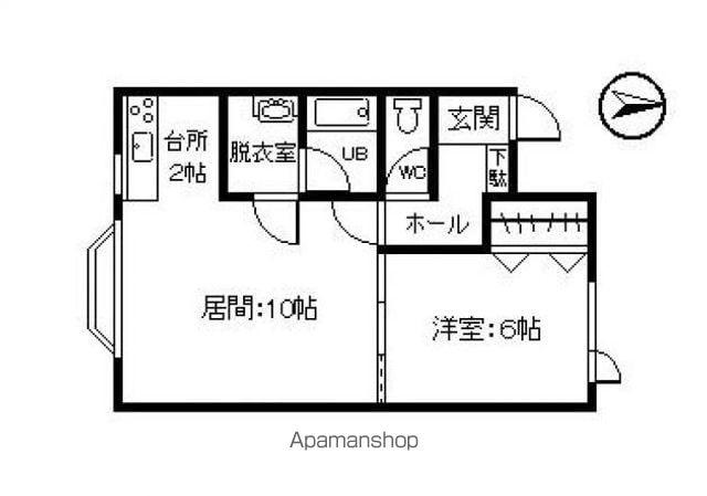 カスティジョⅡ(1LDK/1階)の間取り写真