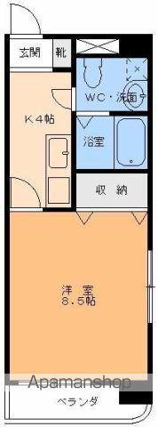 グリーンハイツ緑町(1K/1階)の間取り写真