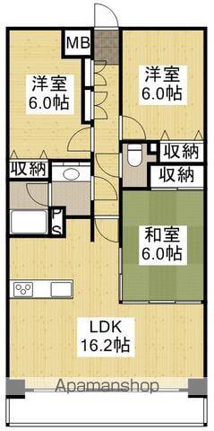 バルミー三原駅前(3LDK/7階)の間取り写真