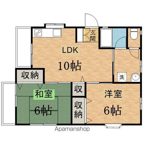 小林ハイツⅢ(2LDK/2階)の間取り写真