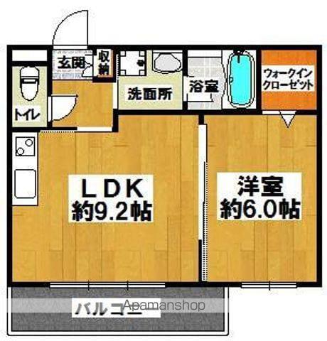 ラ・メゾン香ケ丘(1LDK/1階)の間取り写真