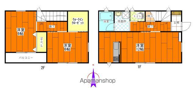 身延線 小井川駅 徒歩63分 2階建 築15年(2LDK)の間取り写真