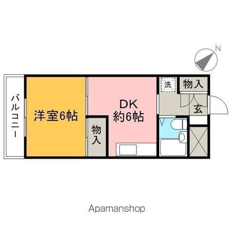 ブランドール入間(1DK/4階)の間取り写真