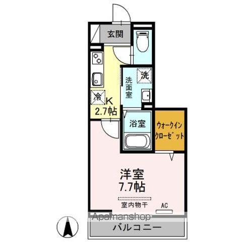 コンフォール戸田公園(1K/3階)の間取り写真