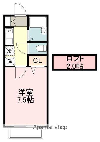 ドミールSUZUKI(1K/1階)の間取り写真