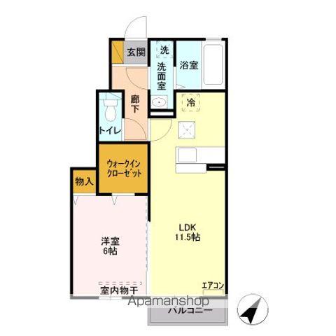 シエスタ III(1LDK/1階)の間取り写真