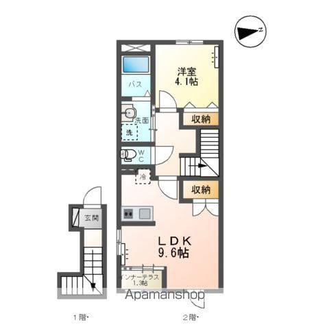 L I N K(1LDK/2階)の間取り写真