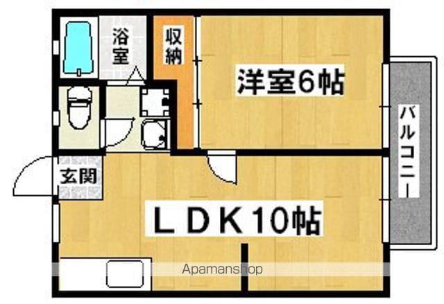 パナハイツ今熊Ⅱ・Ⅲ(1LDK/2階)の間取り写真