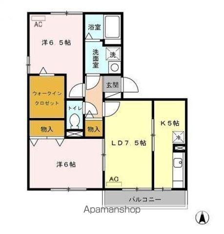 グランコート並柳 A/B(2LDK/2階)の間取り写真