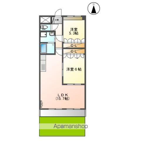 名鉄広見線 明智駅(名鉄) 徒歩3分 2階建 築22年(2LDK/1階)の間取り写真