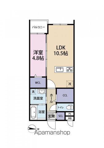 MON665(1LDK/3階)の間取り写真