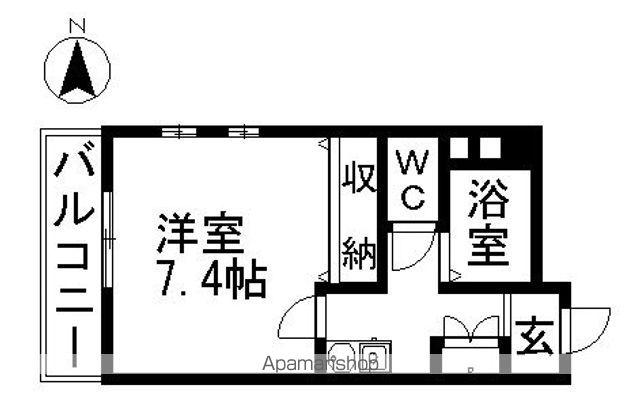 第6ビル和光(1K/7階)の間取り写真