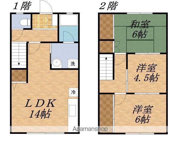 メゾネットきた(3LDK)の間取り写真