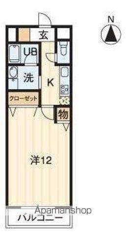 リベルテ太田(1K/2階)の間取り写真