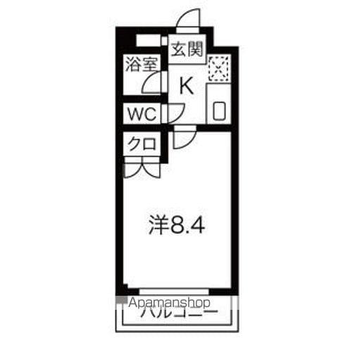 シティライフ高社(1K/3階)の間取り写真