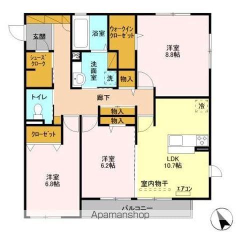 ラ ルーチェA(3LDK/2階)の間取り写真