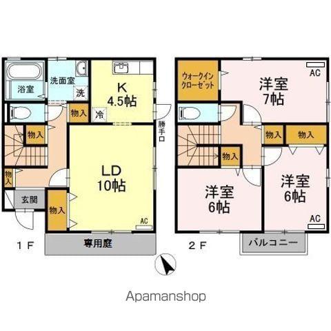 ウィルコートＭＩＹＡＢＩ(3LDK)の間取り写真