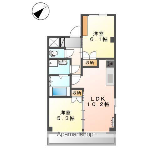 シティ・コート葵(2LDK/3階)の間取り写真