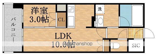 URBAN パーク AWAJI(1LDK/1階)の間取り写真
