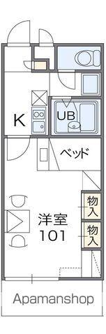 レオパレス太子(1K/1階)の間取り写真