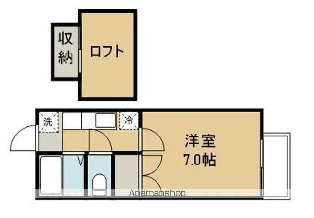 アーバンシティ堤町(1K/2階)の間取り写真